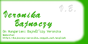 veronika bajnoczy business card